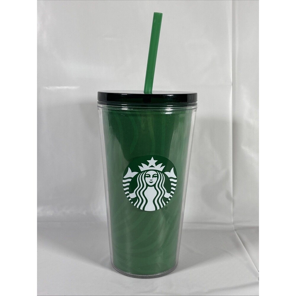 Starbucks Insulated Tumbler Cup Emerald Green 16 oz. With Straw